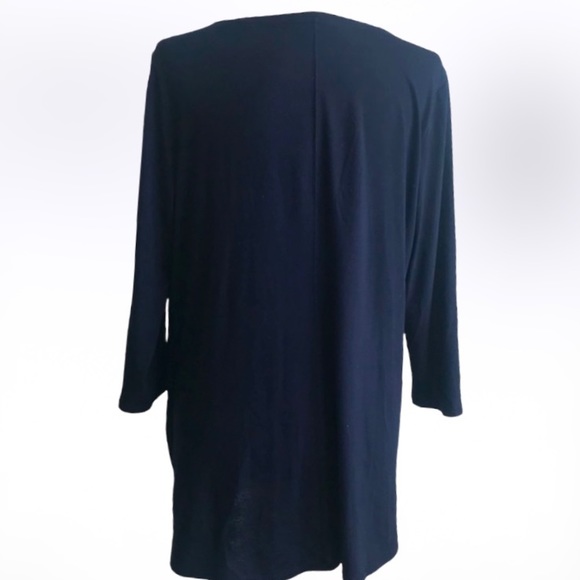 Motherhood Maternity Nursing Tulip Layer Tunic Top Navy & Heathered Gray SZ XL - Picture 3 of 7